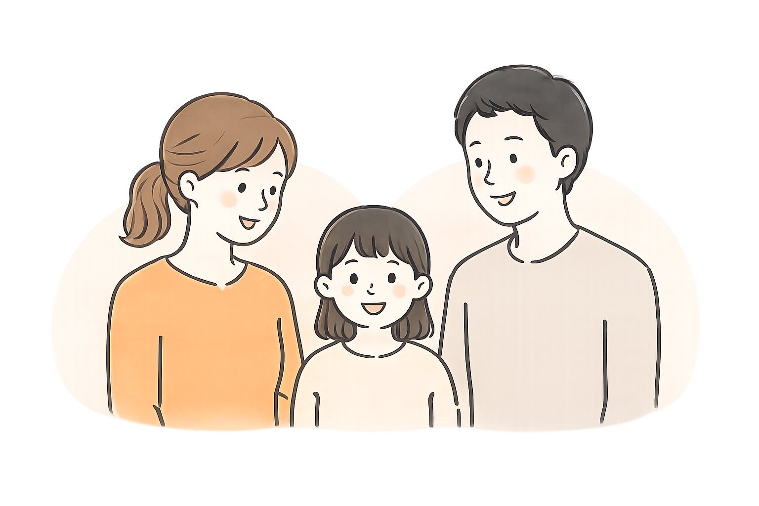 塾探しをする家族